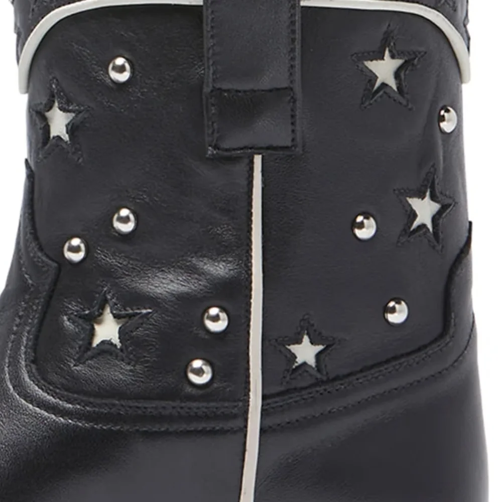 Ranch Road Presidio Liberty Short Black Cowboy Boots - Picture 2 of 10